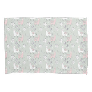 Pastel Llama Pattern Pillowcase
