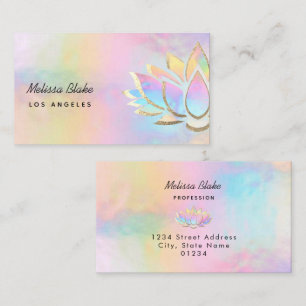 •pastel lotus design business card