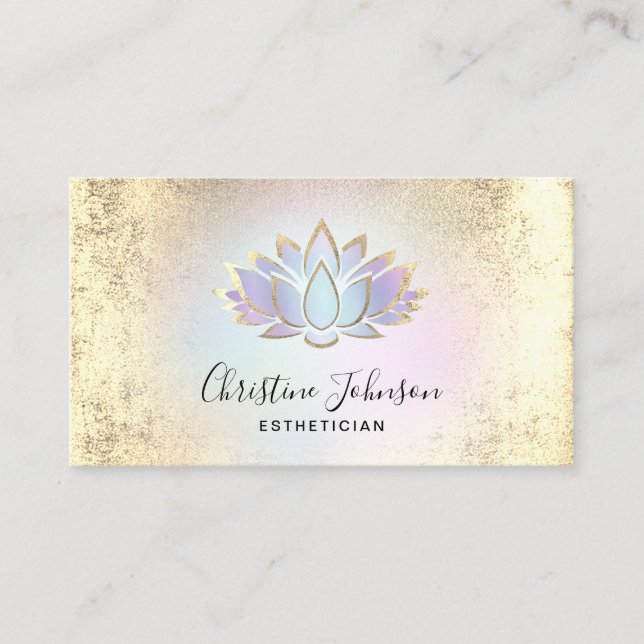 pastel lotus logo business card (Front)
