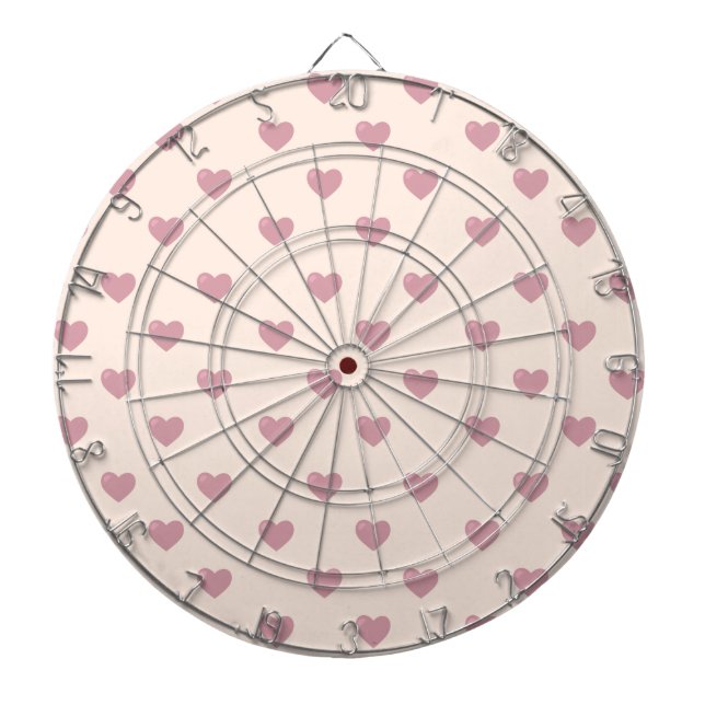 Pastel Love Hearts Dartboard (Front)