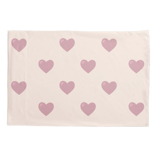Pastel Love Hearts Pillowcase (Back)