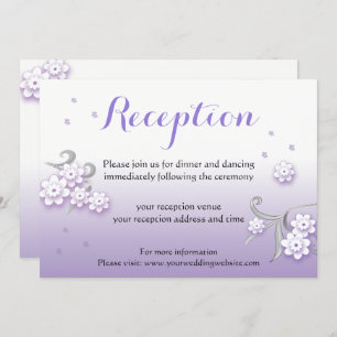 Pastel lovebirds wedding custom Reception card
