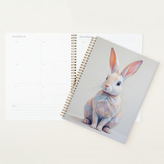 Pastel Low-Poly Bunny Planner