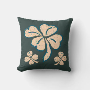 Pastel Lucky Shamrock Clover St. Patrick`s Day Cushion