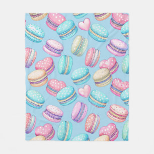 Pastel Macaron Fleece Blanket