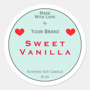 Pastel Made With Love Product Packaging Label