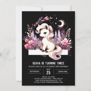 Pastel Magical Horse Birthday Invitation