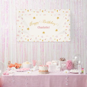 Pastel Magical Unicorns Rainbows Banner