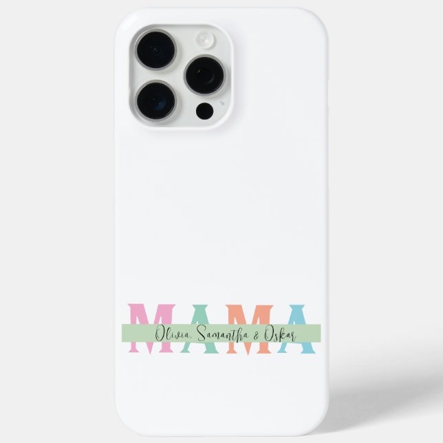 Pastel MAMA Personalised iPhone Case (Back)