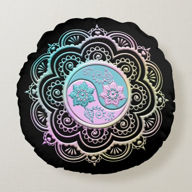 Pastel Mandala Round Cushion (Front)