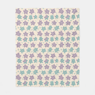 Pastel Mandala Turtle Pattern Fleece Blanket