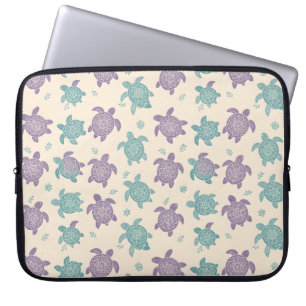 Pastel Mandala Turtle Pattern Laptop Sleeve