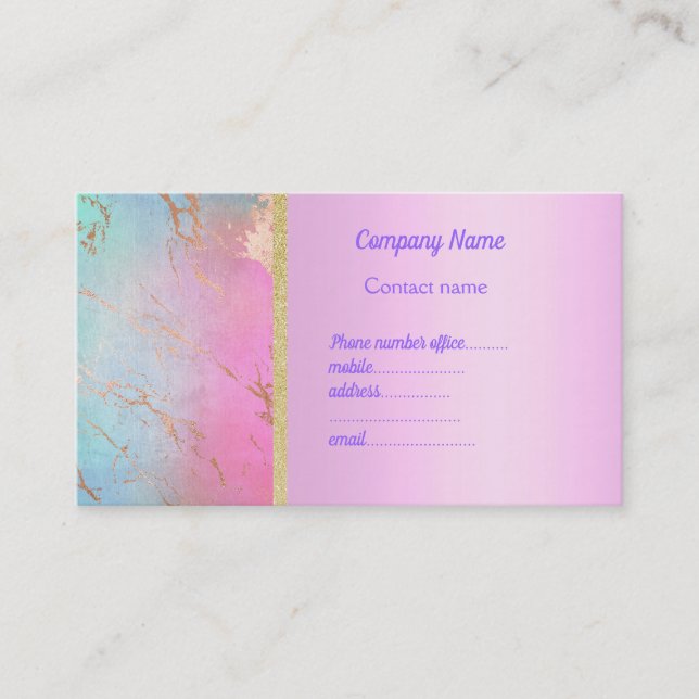 Pastel marble BUSINESS CARDS BY MUMSBUBSNGRUBS (Front)