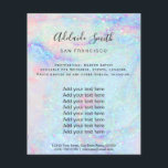 pastel marble glitter texture Flyer<br><div class="desc">beauty salon professional makeup artist flyer</div>