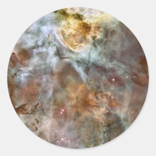 Pastel Marble in the Carina Nebula Classic Round Sticker