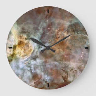 Pastel Marble in the Carina Nebula Large Clock