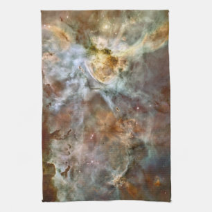 Pastel Marble in the Carina Nebula Tea Towel