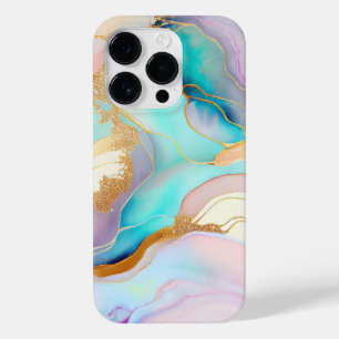 Pastel marble ink abstract glitter art Case-Mate iPhone 14 pro case