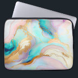 Pastel marble ink abstract glitter art laptop sleeve<br><div class="desc">Image of colourful liquid marble ink texture with glitter accents.</div>