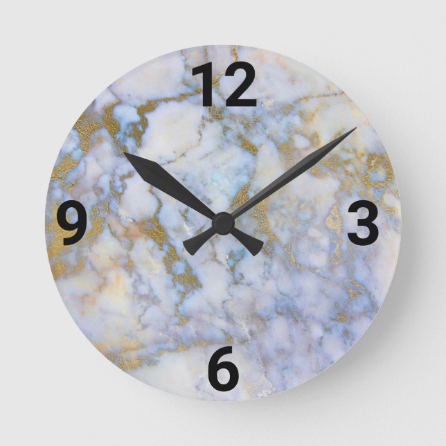 PASTEL MARBLE Modern Wall Clock (Front)