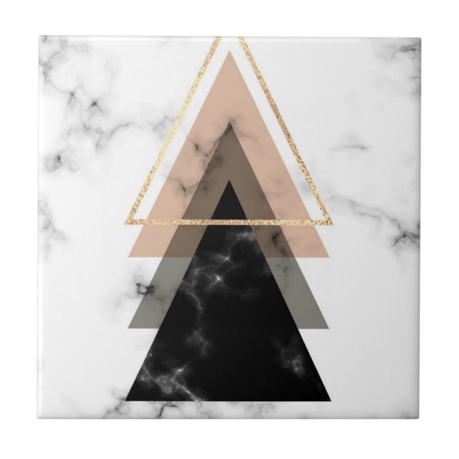 Pastel Marble Print Design Ceramic Tile (Front)