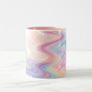 Pastel Marble Swirl Accent Mug