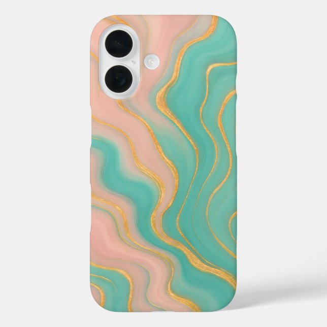 Pastel Marble Waves Phone Case (Back)