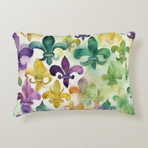 Pastel Mardi Gras Lumbar Decorative Cushion