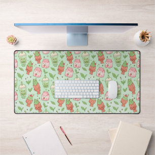 Pastel Matcha & Cafe Sweets Desk Mat