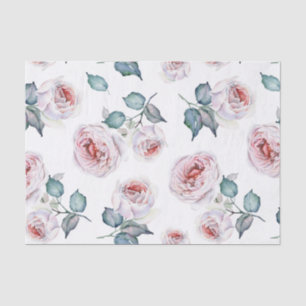 Pastel Mauve Rose Custom Colour Floral Tissue Pape Paper