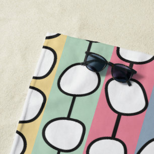 Pastel MCM Colourful Lines  Beach Towel