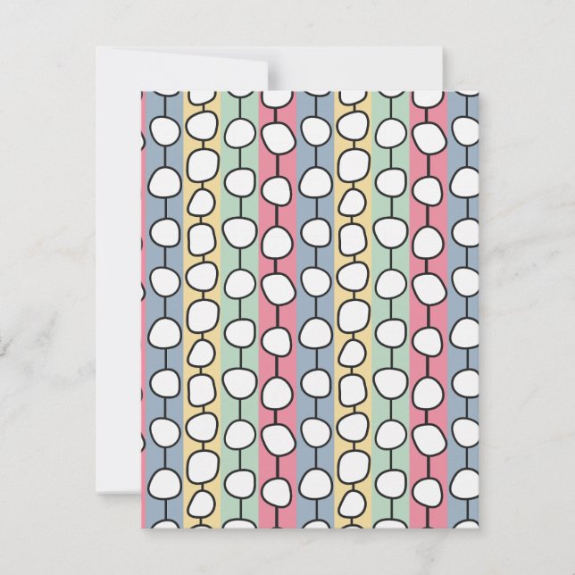 Pastel MCM Colourful Lines  Card (Front)
