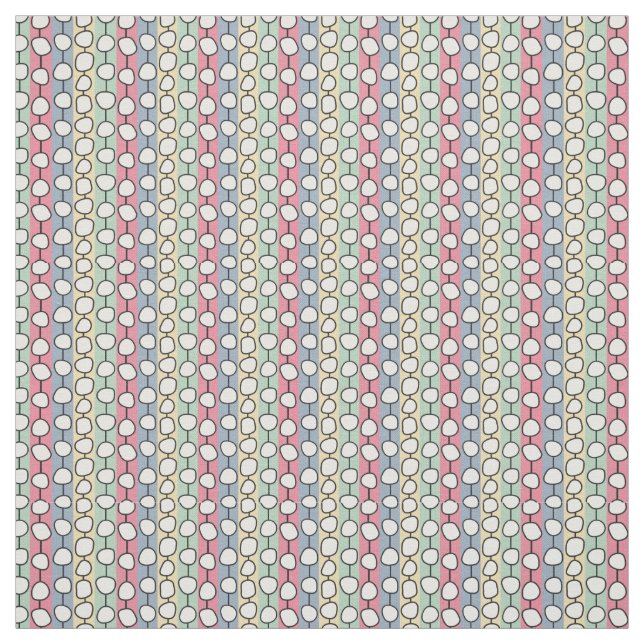 Pastel MCM Colourful Lines  Fabric (Swatch)