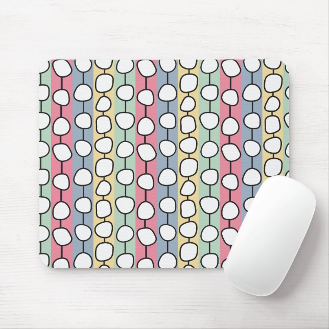 Pastel MCM Colourful Lines  Mouse Pad (With Mouse)