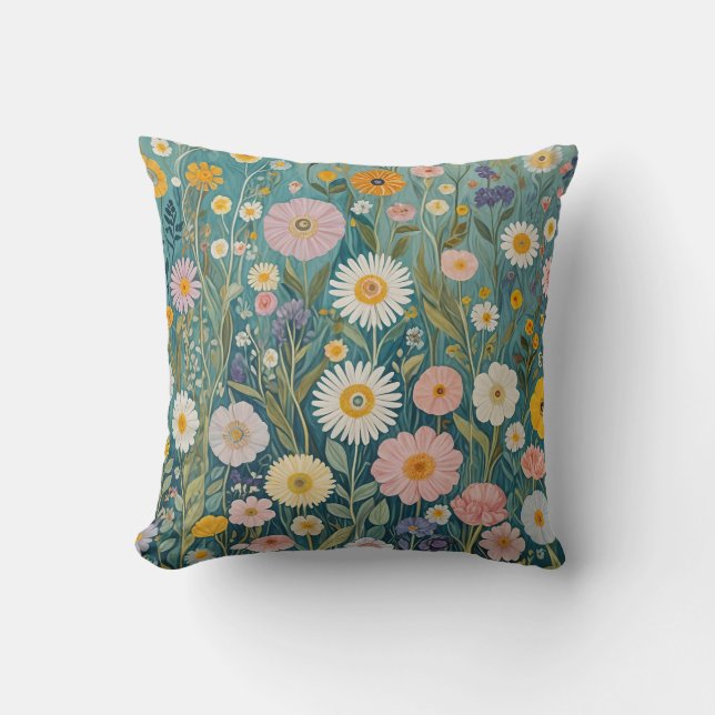Pastel Meadow Bliss Cushion (Front)