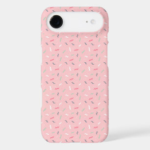 Pastel Memphis Pattern with Abstract Squiggles