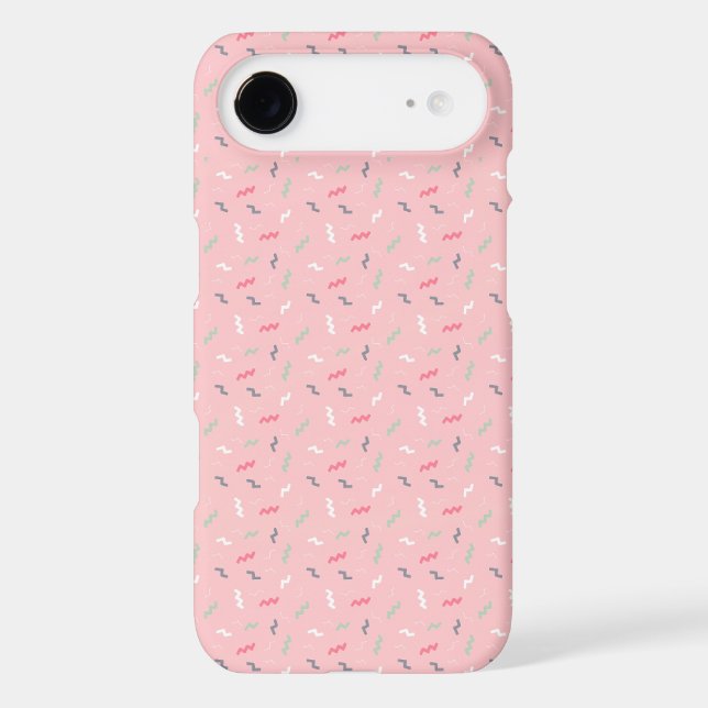Pastel Memphis Pattern with Abstract Squiggles (Back)