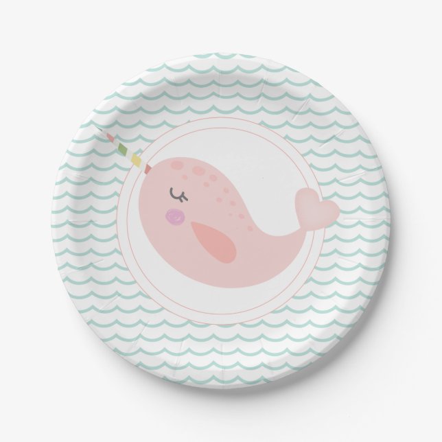 Pastel Mermaid birthday plate (Front)