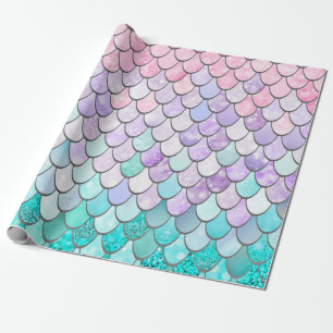 Pastel Mermaid Girls Gift Wrapping Paper
