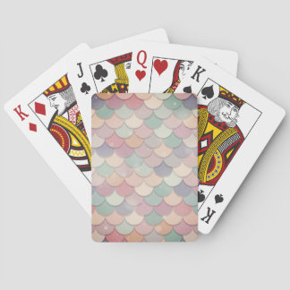 Pastel Mermaid Scale  Playing Cards