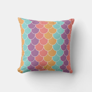 Pastel Mermaid Scales Cushion