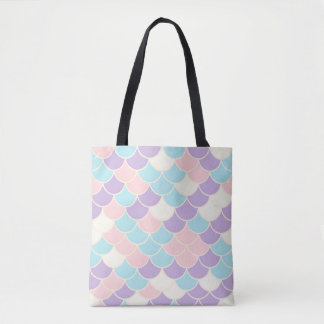 Pastel Mermaid Scales Seamless Pattern Tote Bag