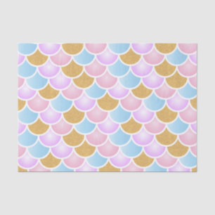Pastel Mermaid Scales Tissue Paper