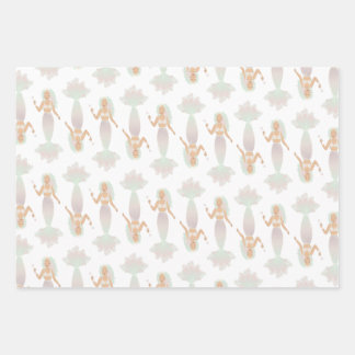 Pastel Mermaid Theme Wrapping Paper Sheet Set