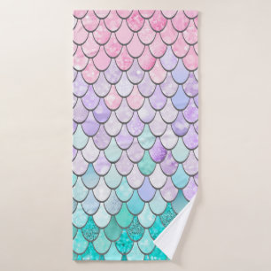 Pastel Mermaid Towels and Wash Cloth