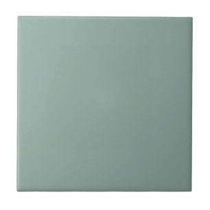 Pastel Mid Grey Aqua Green Solid Colour Tile