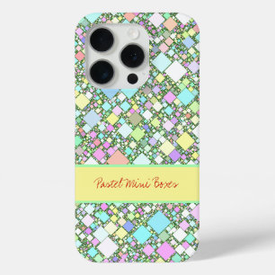 Pastel Mini Boxes Custom Name Template iPhone 15 Pro Case