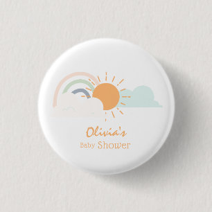 Pastel Minimal Baby Shower 3 Cm Round Badge