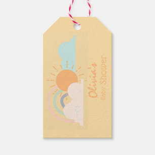 Pastel Minimal Baby Shower Gift Tags