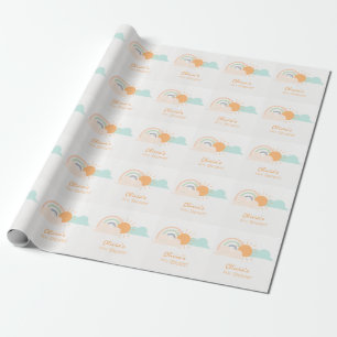 Pastel Minimal Baby Shower Wrapping Paper